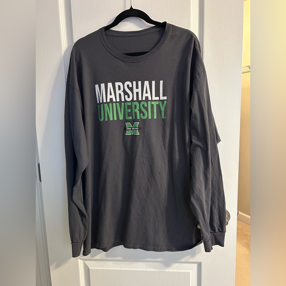 Marshall University “The Herd” Long Sleeve T-Shirt | Gray | Size 2XL or 3XL